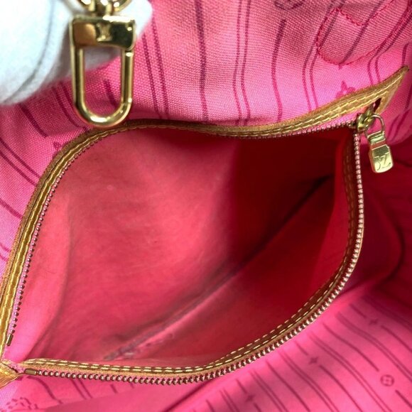 LOUIS VUITTON M48613 Monogram Rose Neverfull MM Shoulder Bag Tote Bag pink/Brown - Picture 12 of 13
